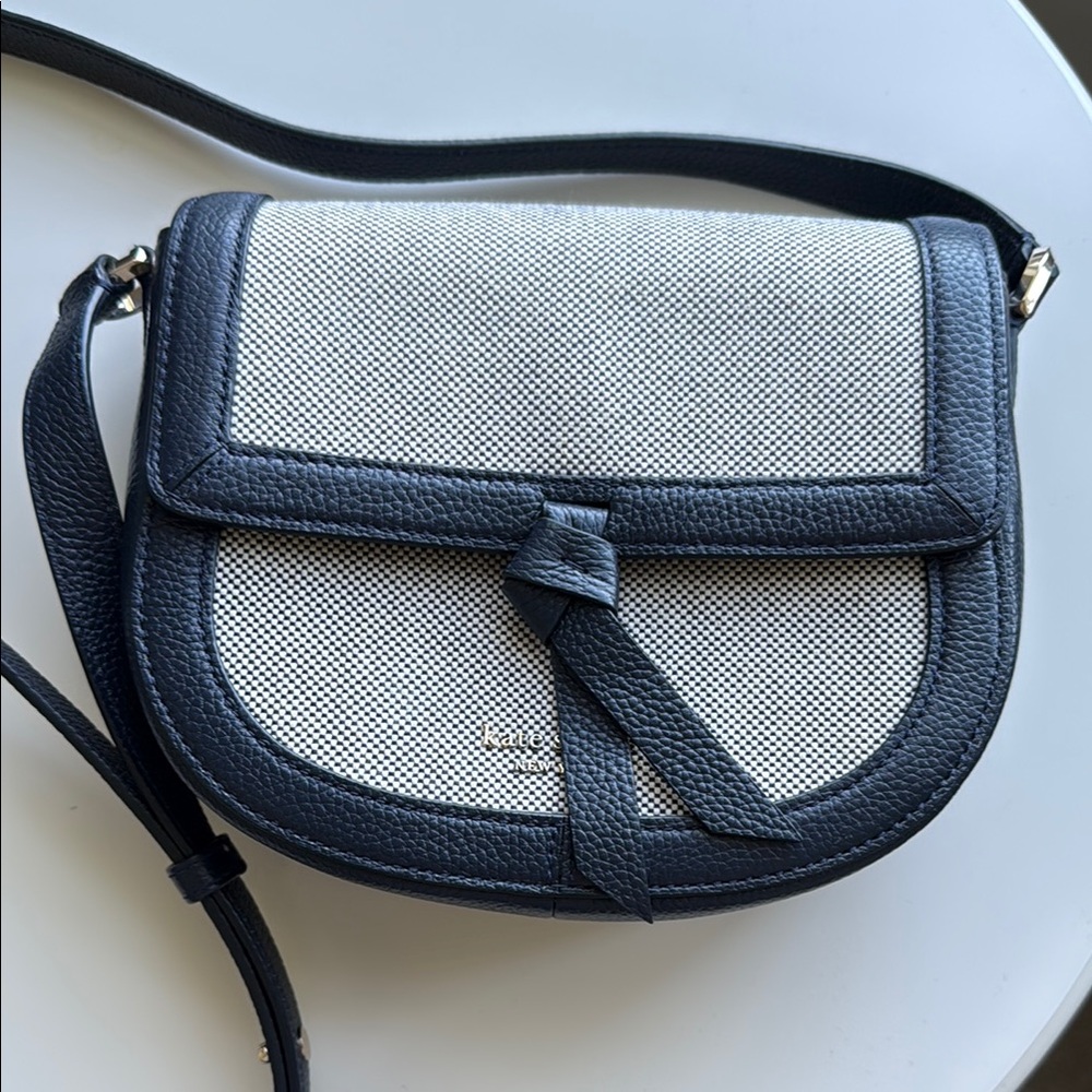 Kate Spade Knott Canvas Medium Saddle Bag